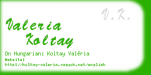 valeria koltay business card