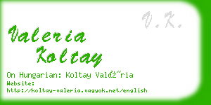 valeria koltay business card